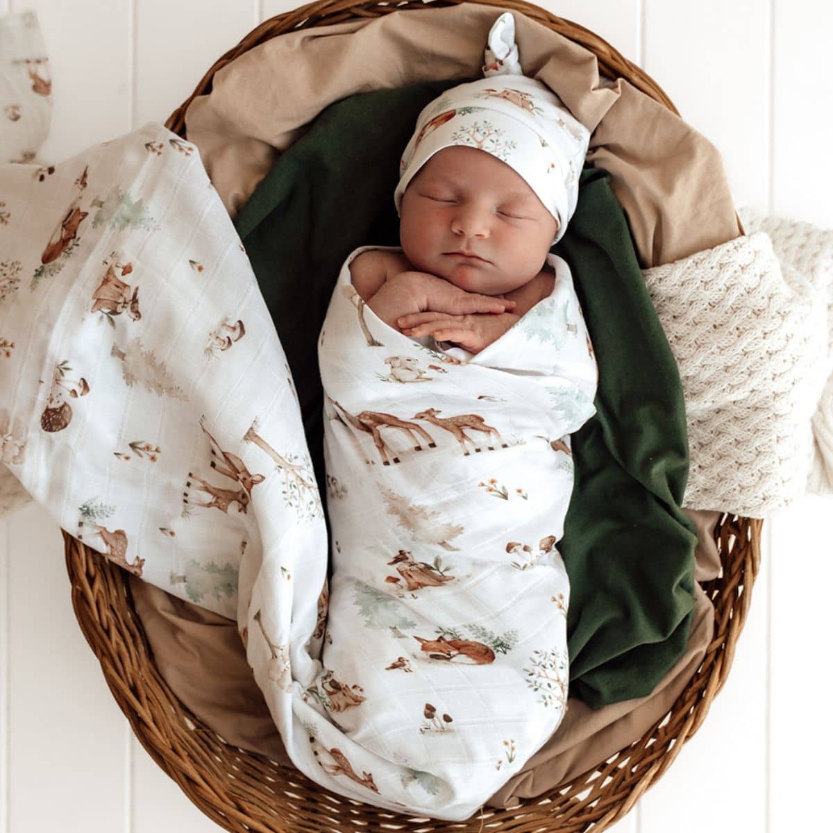 Snuggle Hunny Muslin Wrap - Woodland Tales