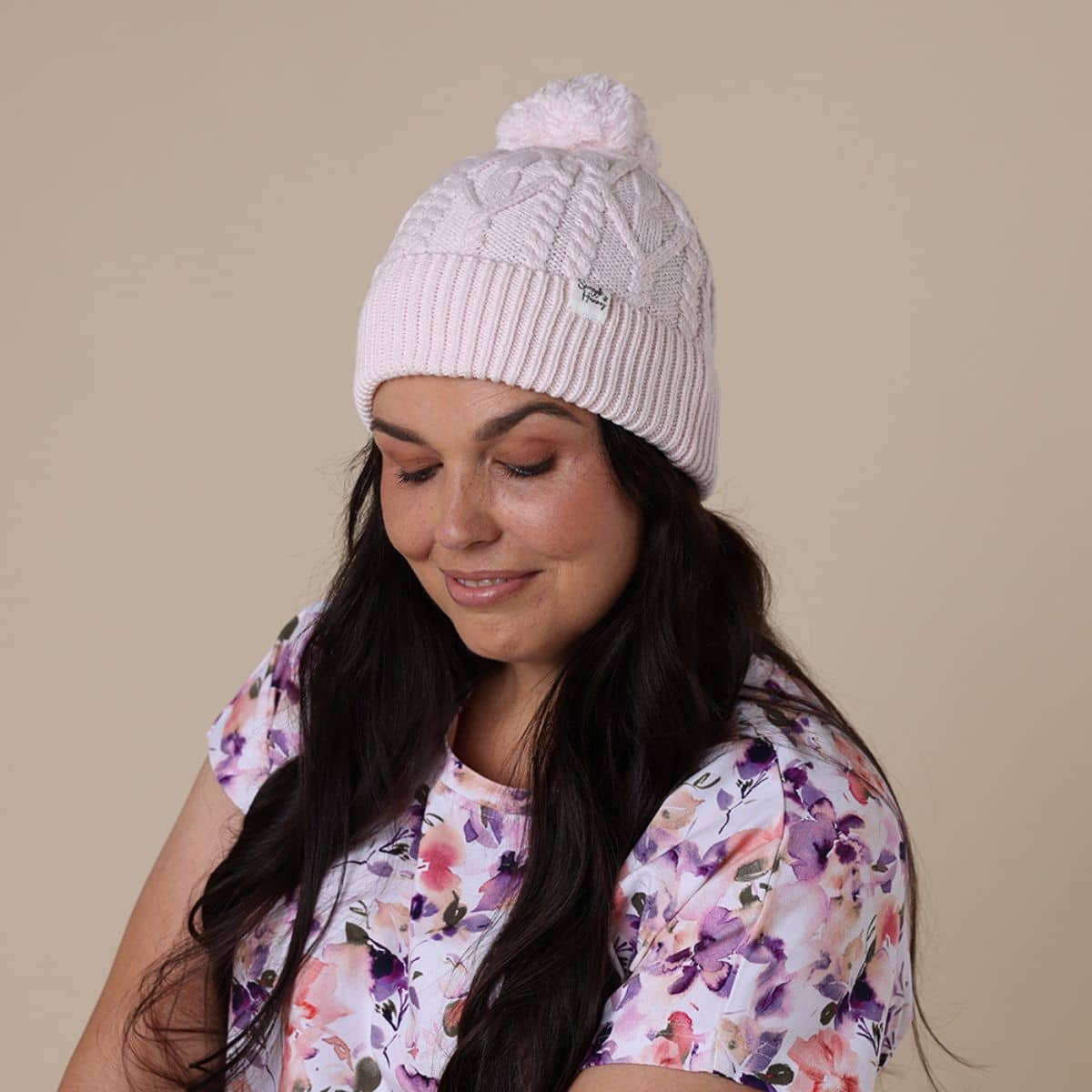 Snuggle Hunny Adult Knit Beanie - Blush Pink