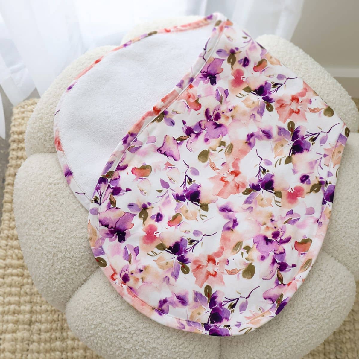 Snuggle Hunny Organic Burp Cloth - Blushing Beauty