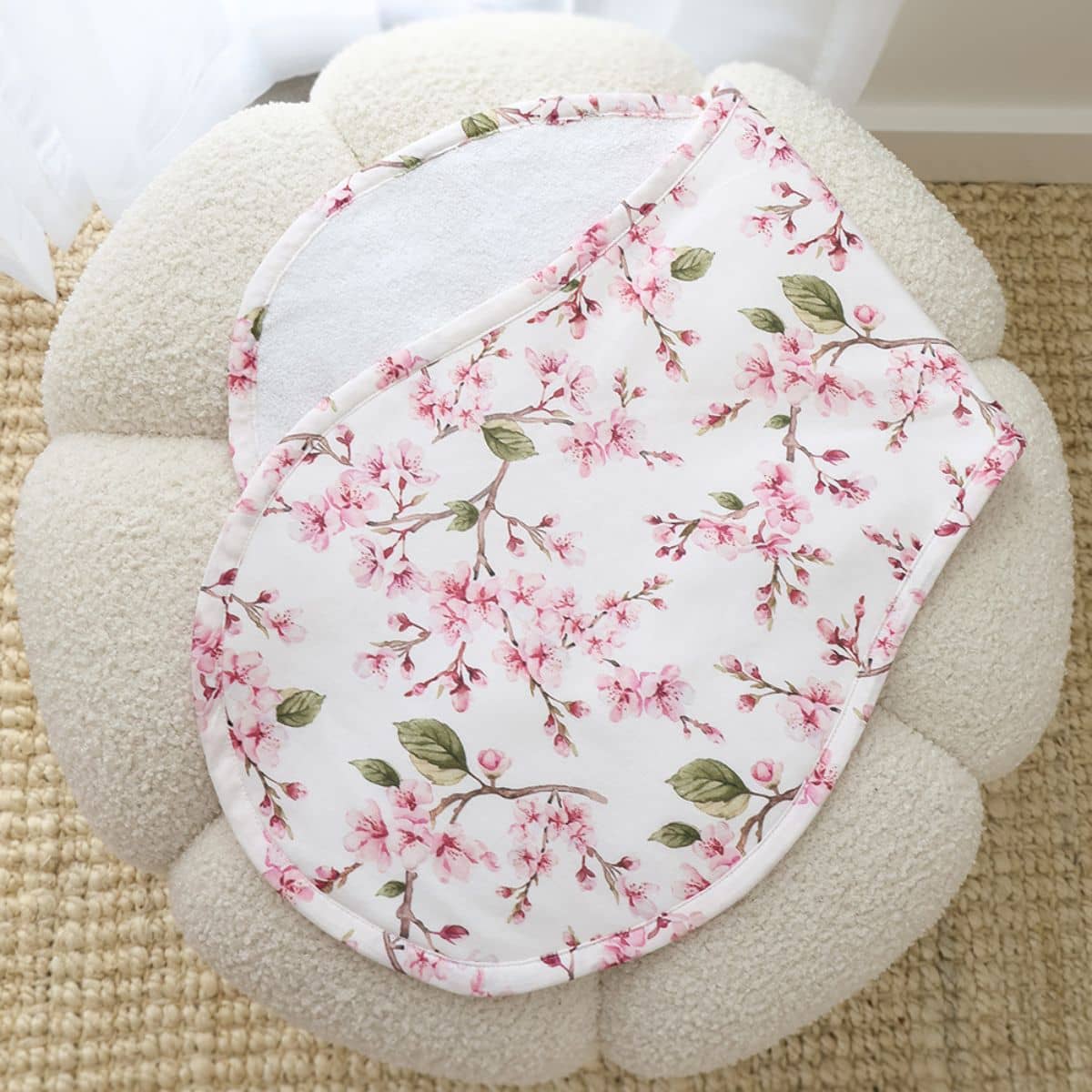 Snuggle Hunny Organic Burp Cloth - Cherry Blossom