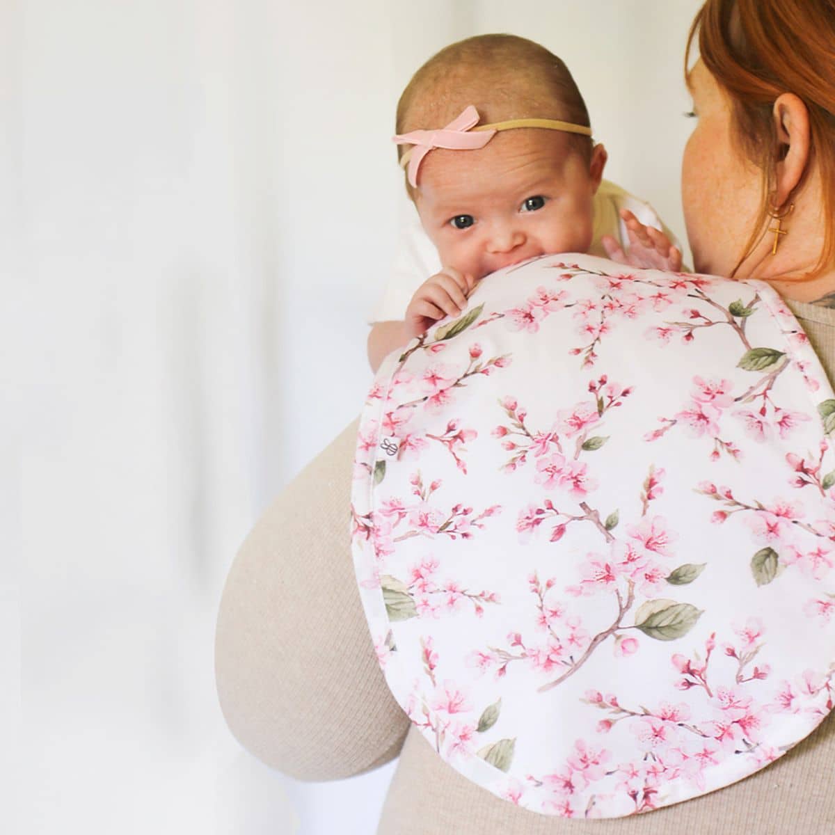 Snuggle Hunny Organic Burp Cloth - Cherry Blossom