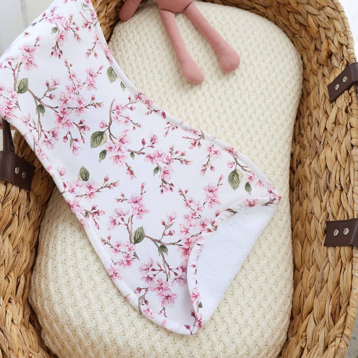 Snuggle Hunny Organic Burp Cloth - Cherry Blossom