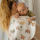 Snuggle Hunny Organic Burp Cloth - Diggers & Tractors
