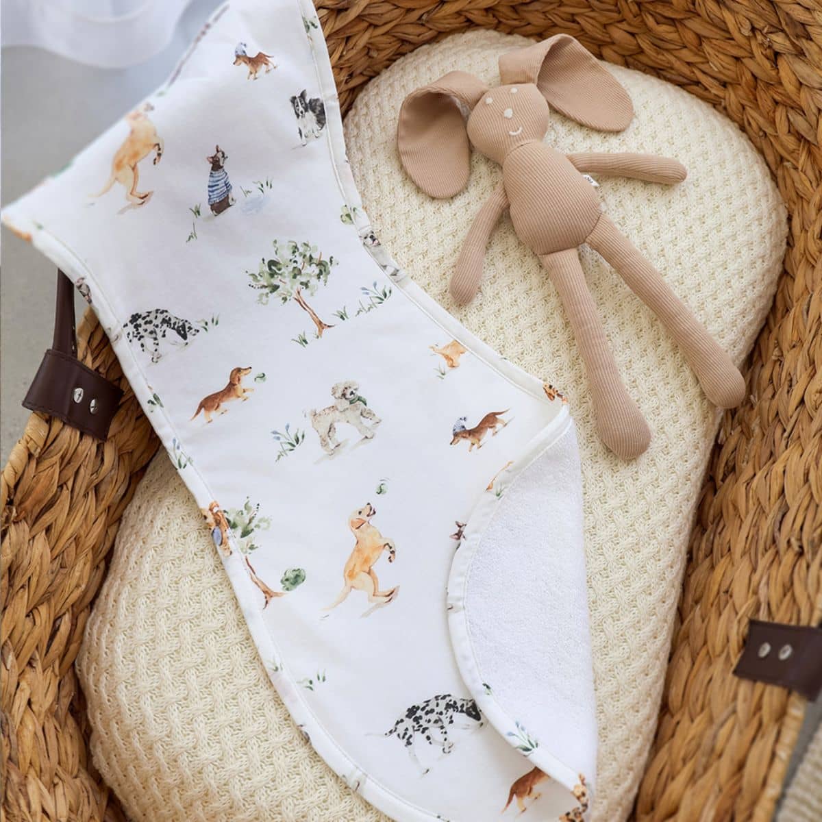 Snuggle Hunny Organic Burp Cloth - Dog Park