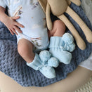 Snuggle Hunny Organic Cotton Knit Booties - Baby Blue