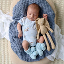 Snuggle Hunny Organic Cotton Knit Booties - Baby Blue