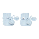 Snuggle Hunny Organic Cotton Knit Booties - Baby Blue