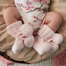 Snuggle Hunny Organic Cotton Knit Booties - Blush