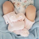 Snuggle Hunny Organic Cotton Knit Booties - Blush