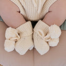 Snuggle Hunny Organic Cotton Knit Booties - Cream