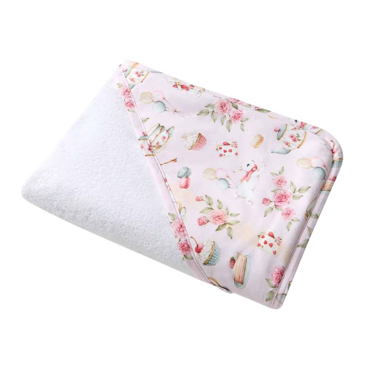 Snuggle Hunny Hooded Baby Towel - Alice's Tea Party
