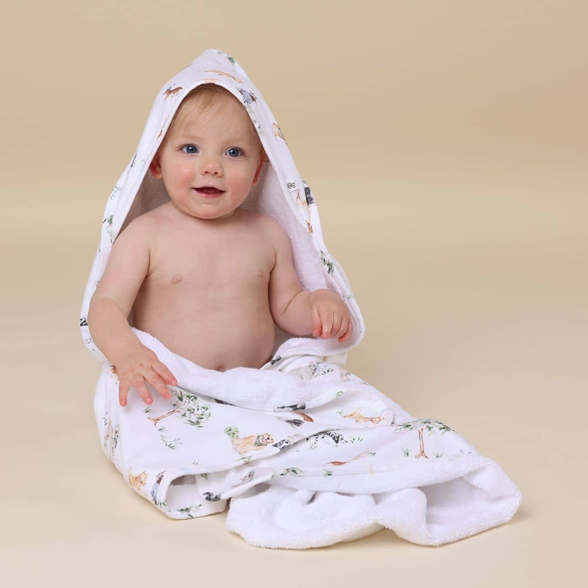 Snuggle Hunny Hooded Baby Towel - Dog Park