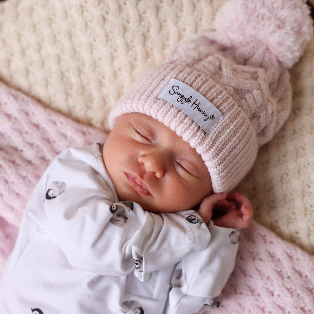 Snuggle Hunny Organic Knit Beanie - Blush Pink