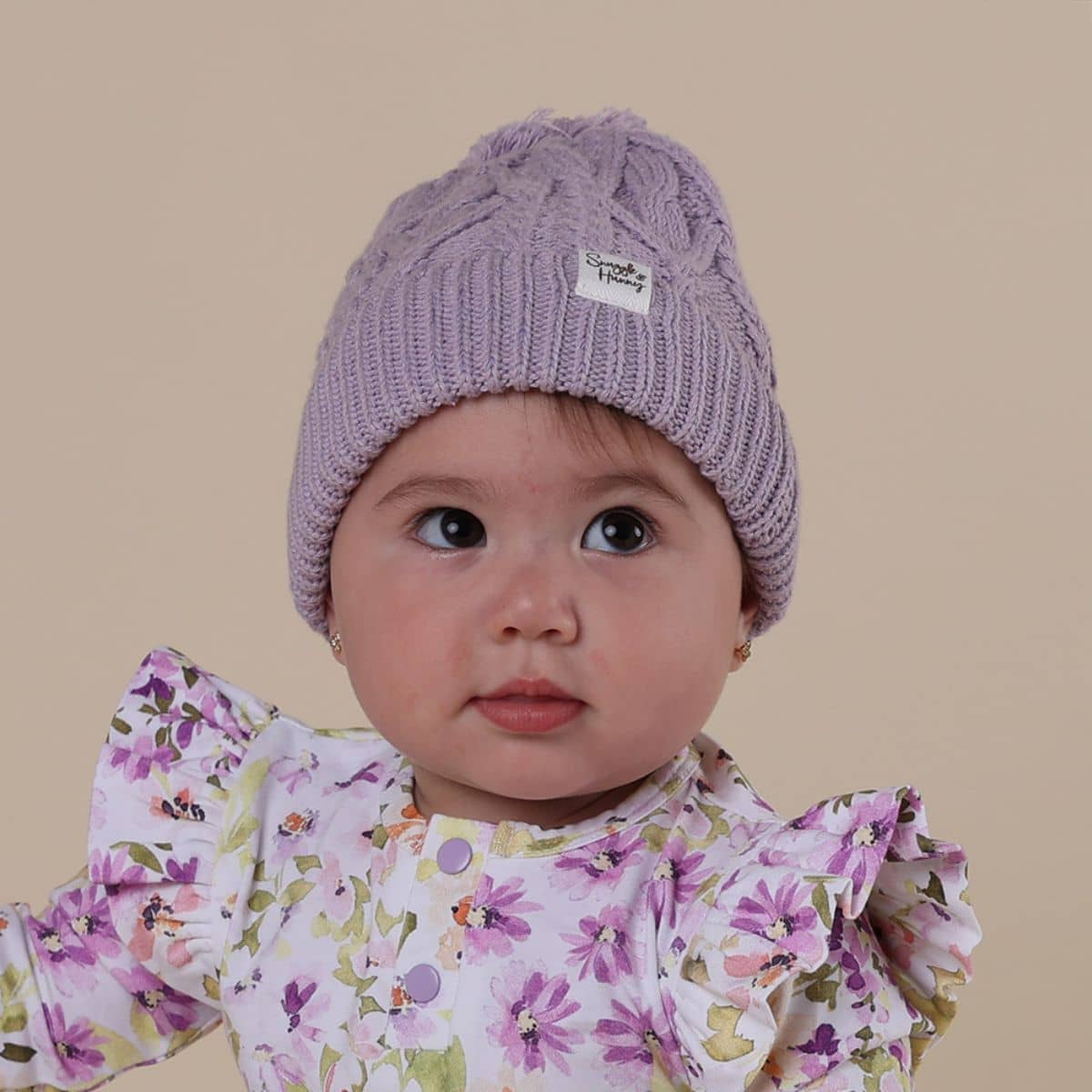 Snuggle Hunny Knit Beanie - Lavender