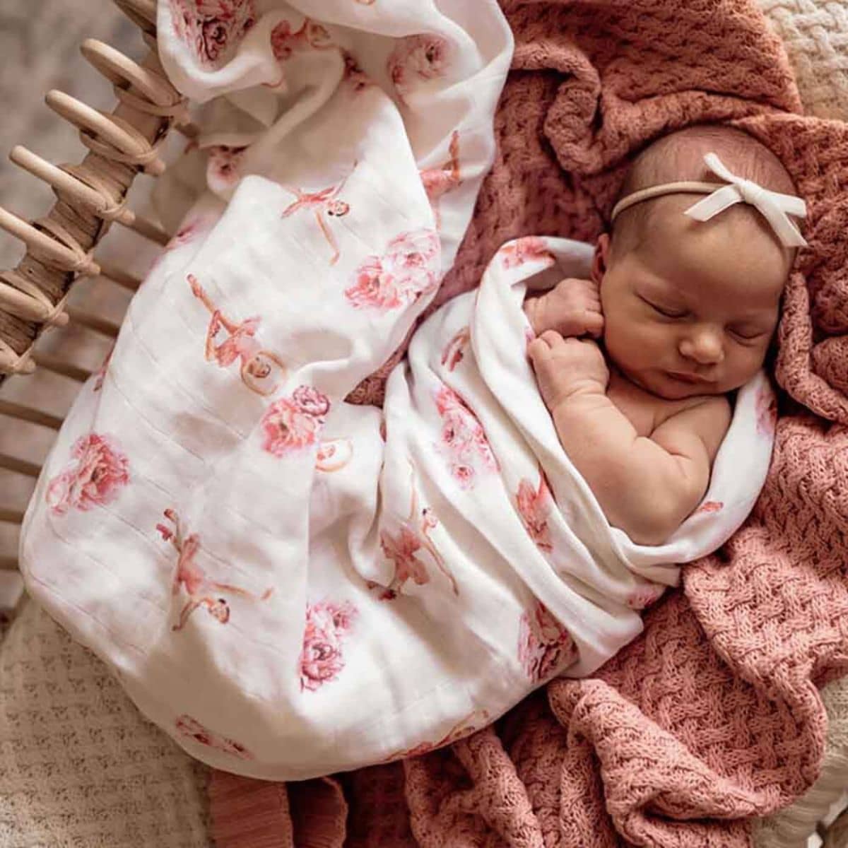 Snuggle Hunny Muslin Wrap - Ballerina