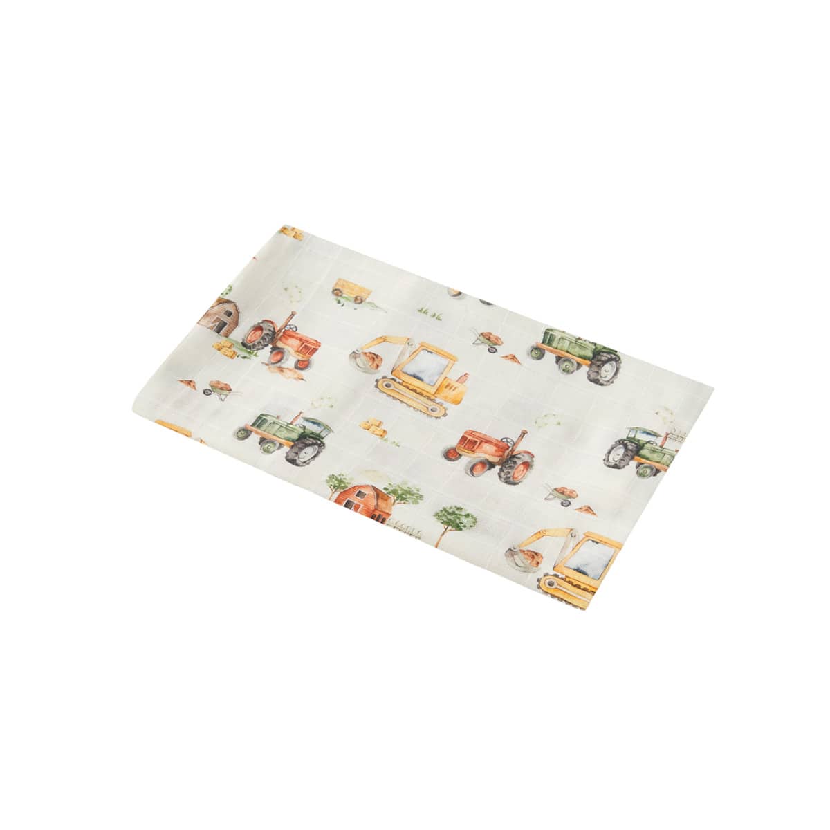 Snuggle Hunny Organic Muslin Wrap - Diggers & Tractors