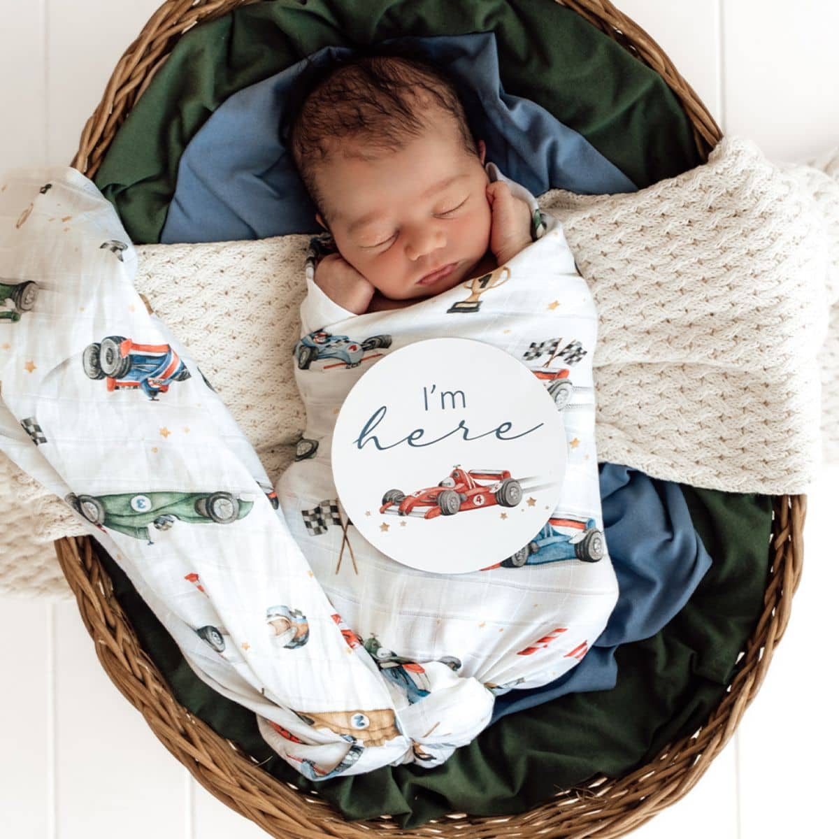 Snuggle Hunny Muslin Wrap - Little Racers