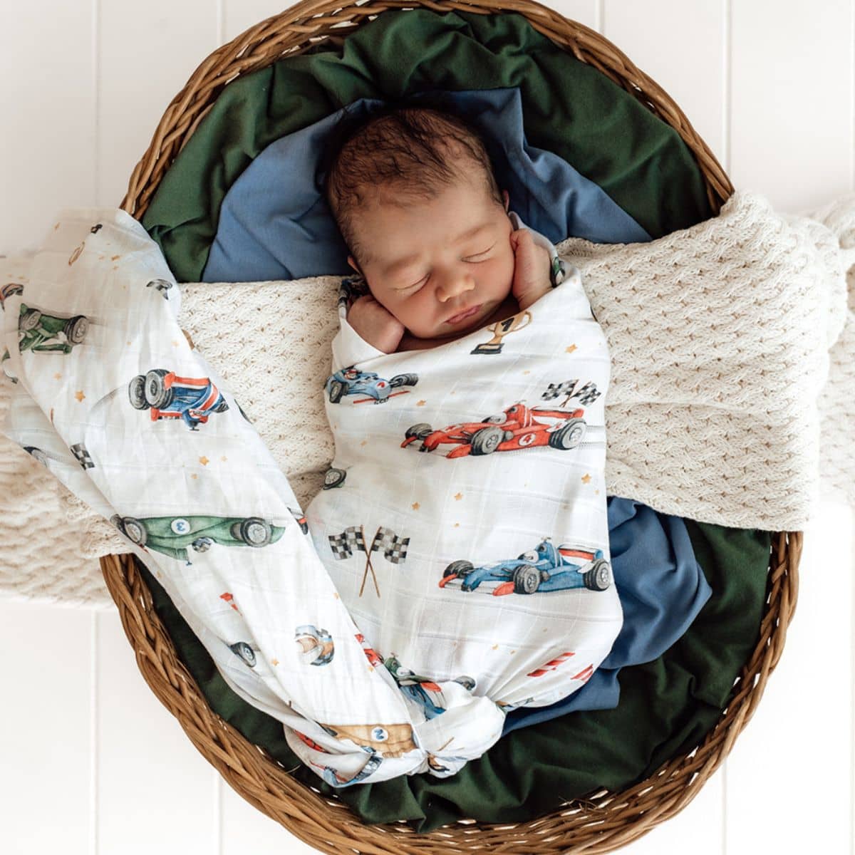 Snuggle Hunny Muslin Wrap - Little Racers