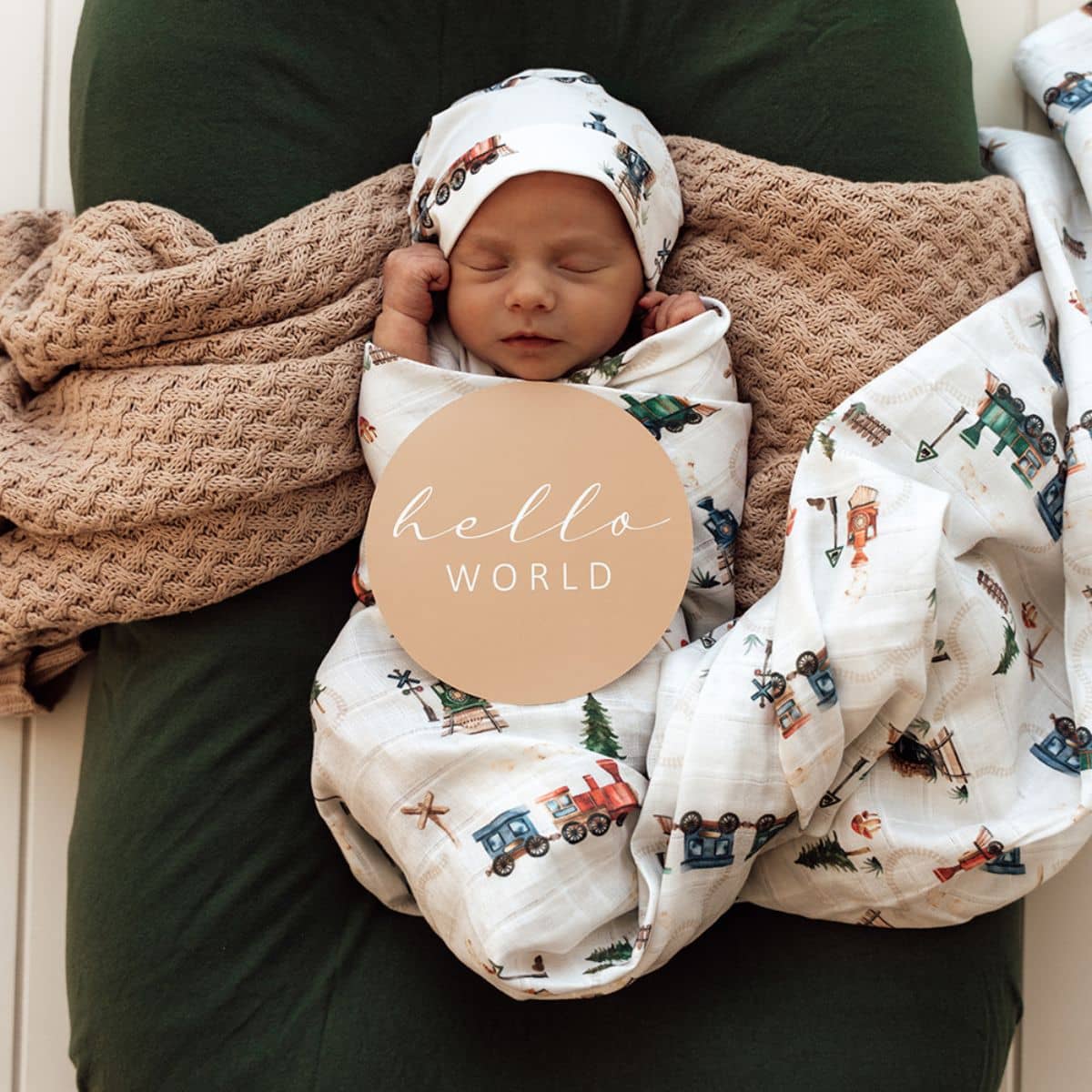 Snuggle Hunny Muslin Wrap - Trains