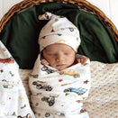 Snuggle Hunny Muslin Wrap - Vintage Cars
