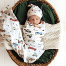 Snuggle Hunny Muslin Wrap - Vintage Cars
