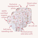 Snuggle Hunny Wash Cloths - Alice's Tea Party