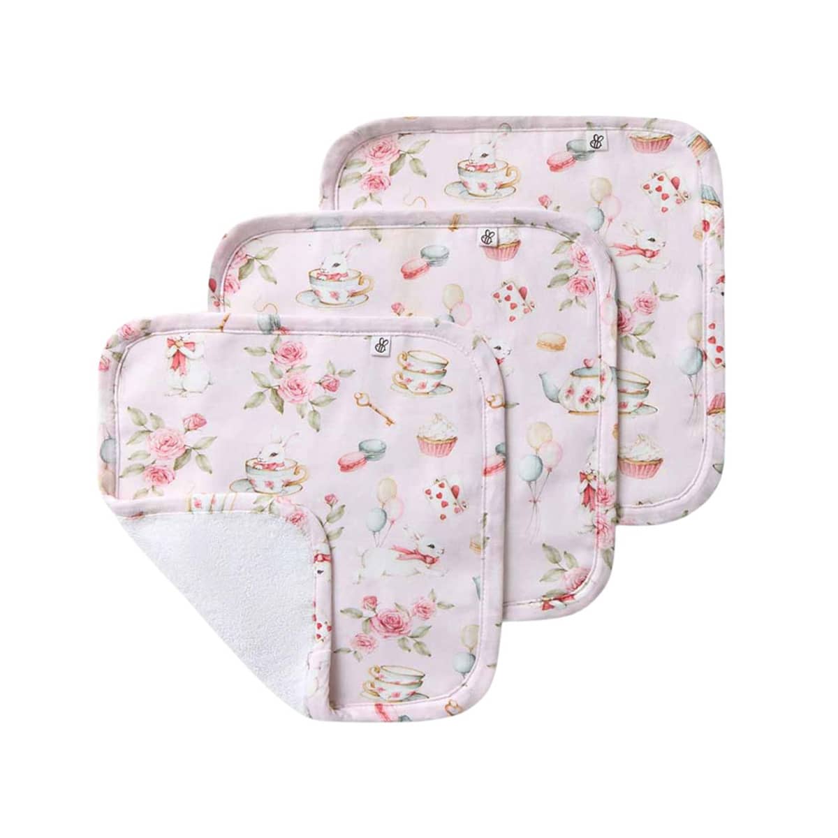 Snuggle Hunny Wash Cloths - Alice's Tea Party