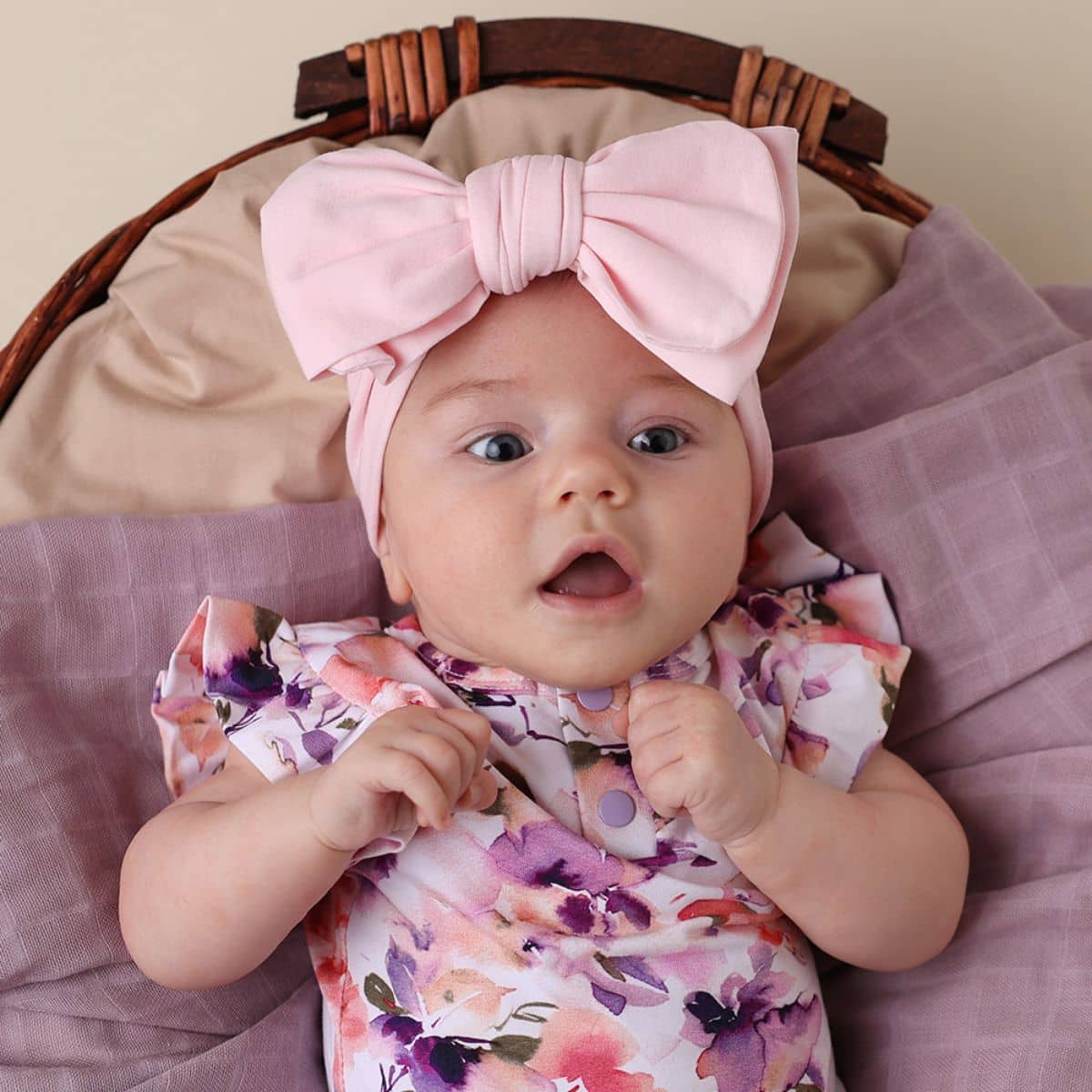 Snuggle Hunny Oversized Bow - Baby Pink