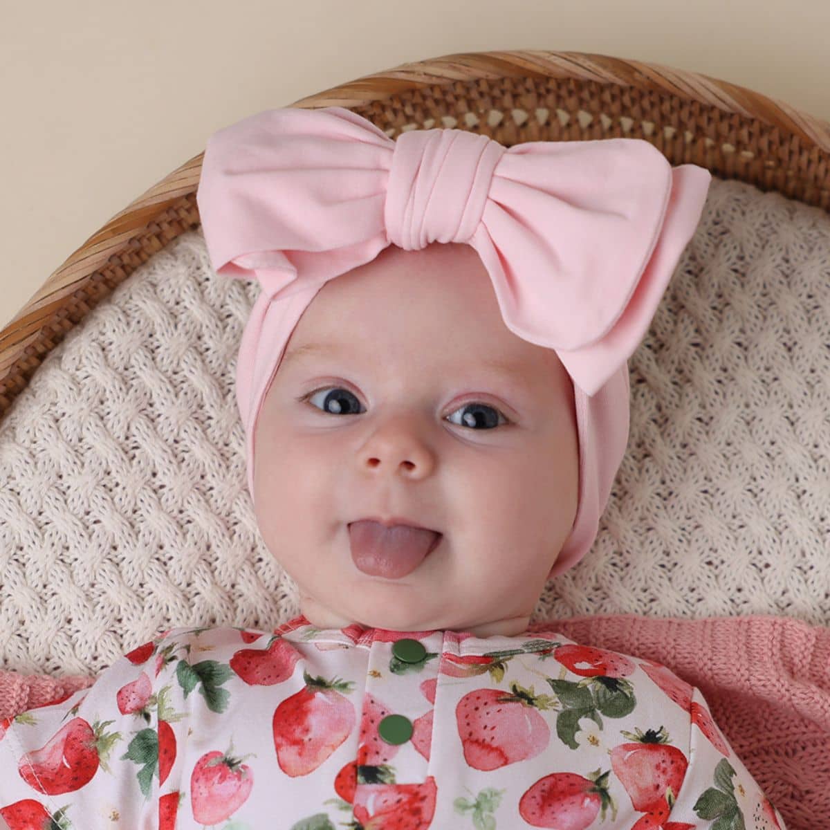 Snuggle Hunny Oversized Bow - Baby Pink