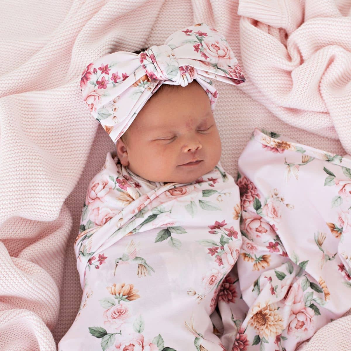 Snuggle Hunny Oversized Bow - Birds & Bloom