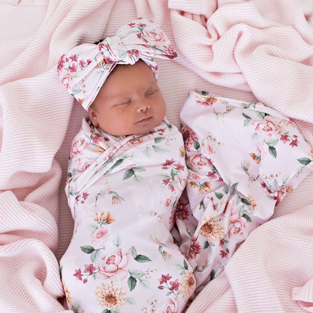 Snuggle Hunny Oversized Bow - Birds & Bloom