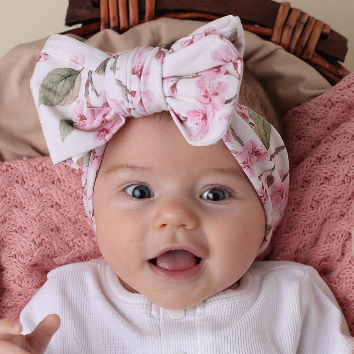 Snuggle Hunny Oversized Bow - Cherry Blossom