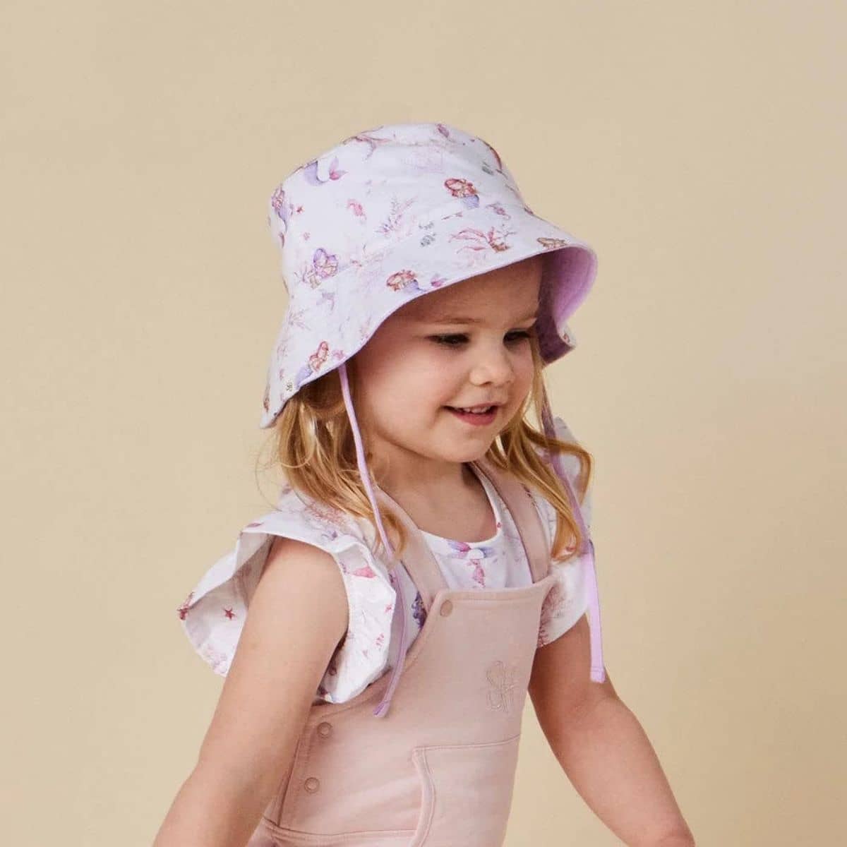 Snuggle Hunny Reversible Cotton Bucket Hat - Mermaid