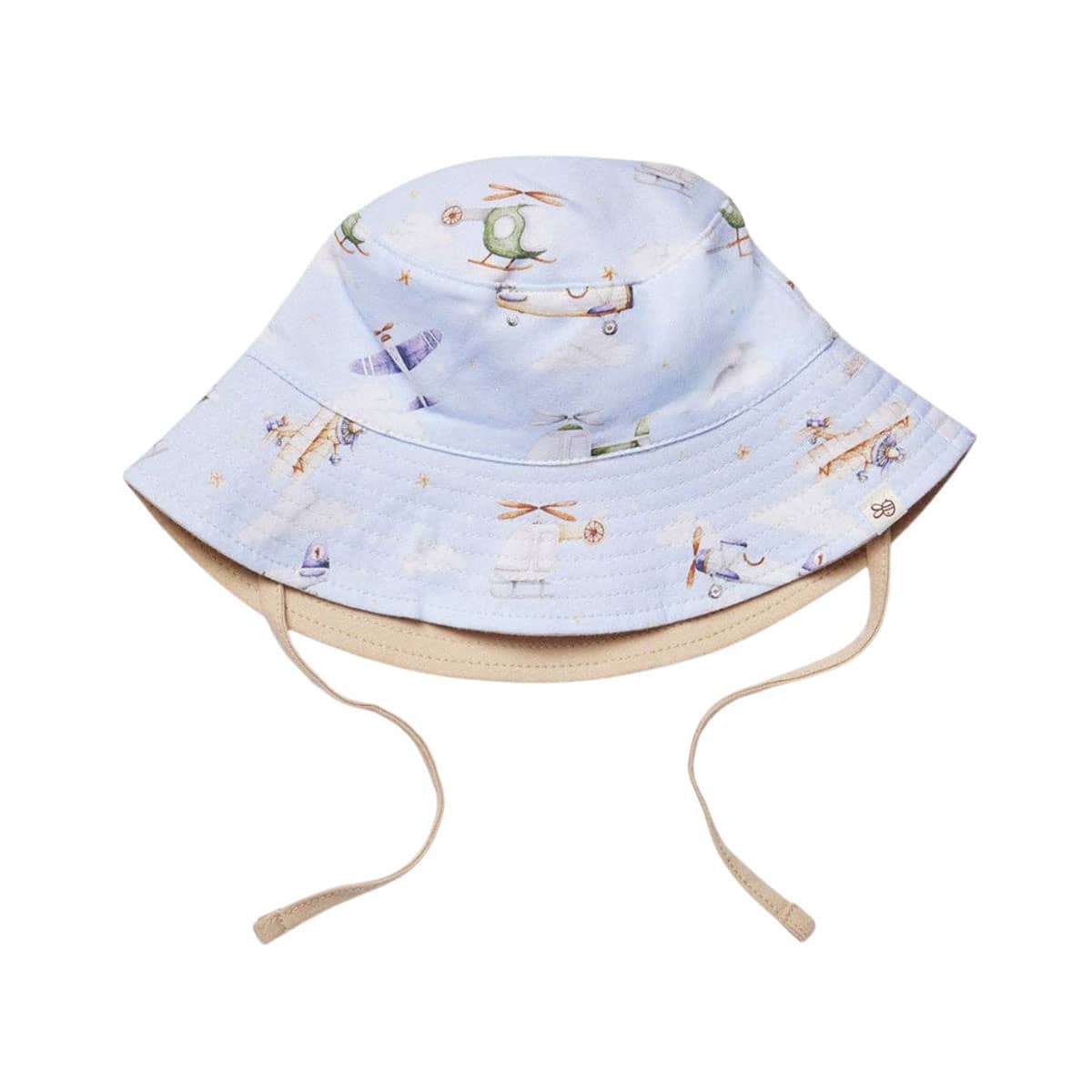 Snuggle Hunny Reversible Cotton Bucket Hat - Taking Flight