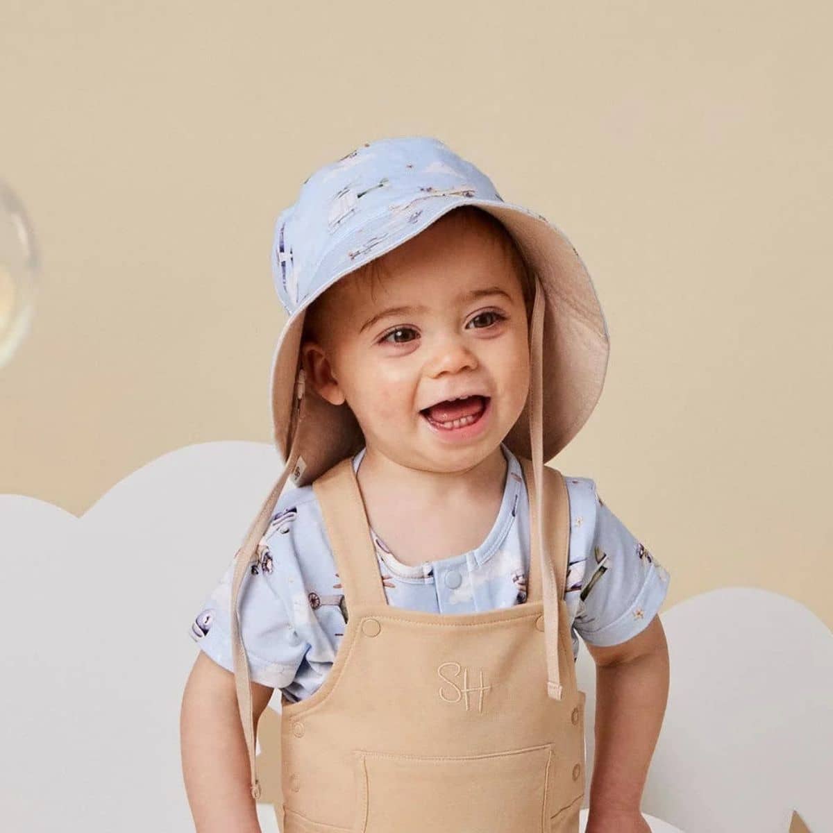 Snuggle Hunny Reversible Cotton Bucket Hat - Taking Flight