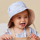 Snuggle Hunny Reversible Cotton Bucket Hat - Taking Flight