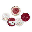 Snuggle Hunny Reversible Milestone Cards - Birds & Blooms and Raspberry