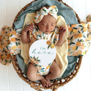 Snuggle Hunny Reversible Milestone Cards - Citrus Squeeze and Peach
