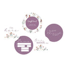 Snuggle Hunny Reversible Milestone Cards - Fairy Garden and Mauve