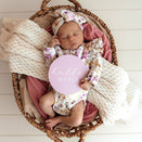 Snuggle Hunny Reversible Milestone Cards - Isla and Lilac