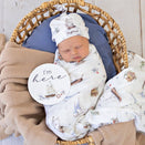 Snuggle Hunny Reversible Milestone Cards - Set Sail and Navy
