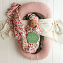 Snuggle Hunny Reversible Milestone Cards - Strawberry and Moss