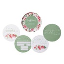 Snuggle Hunny Reversible Milestone Cards - Strawberry and Moss
