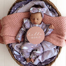 Snuggle Hunny Reversible Milestone Cards - Swans and Rosa