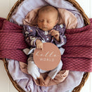 Snuggle Hunny Reversible Milestone Cards - Swans and Rosa