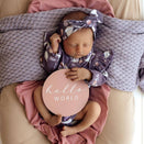Snuggle Hunny Reversible Milestone Cards - Swans and Rosa