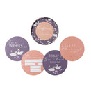 Snuggle Hunny Reversible Milestone Cards - Swans and Rosa
