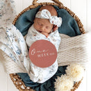 Snuggle Hunny Reversible Milestone Cards - Sweet Swallows and Rosa