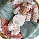 Snuggle Hunny Reversible Milestone Cards - Tea Party and Sage