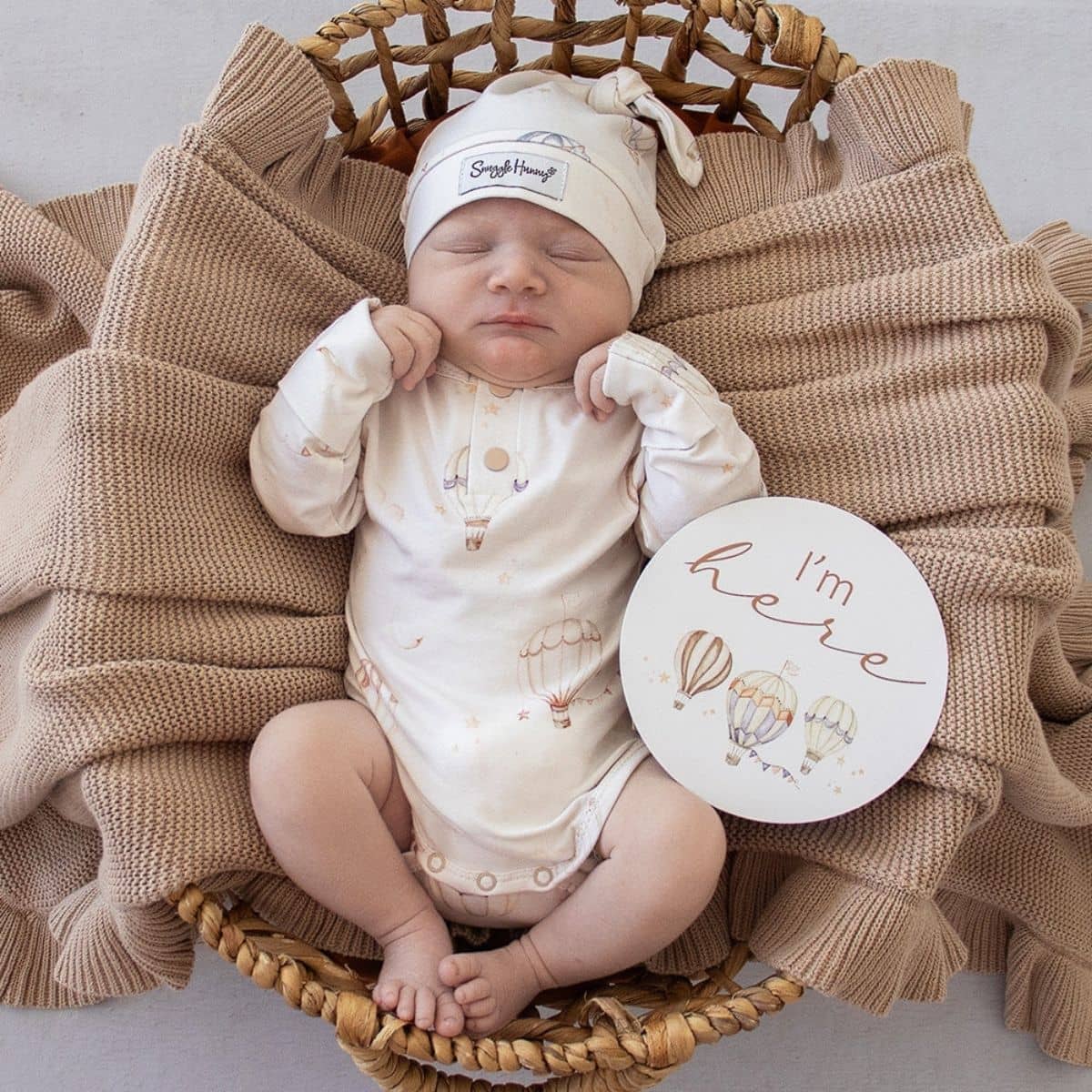 Snuggle Hunny Reversible Milestone Cards - Up & Away and Pebble